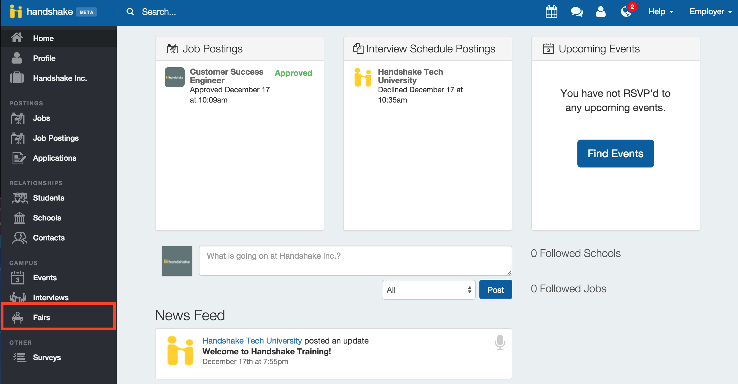 How to Search for a Career Fair – Handshake Help Center